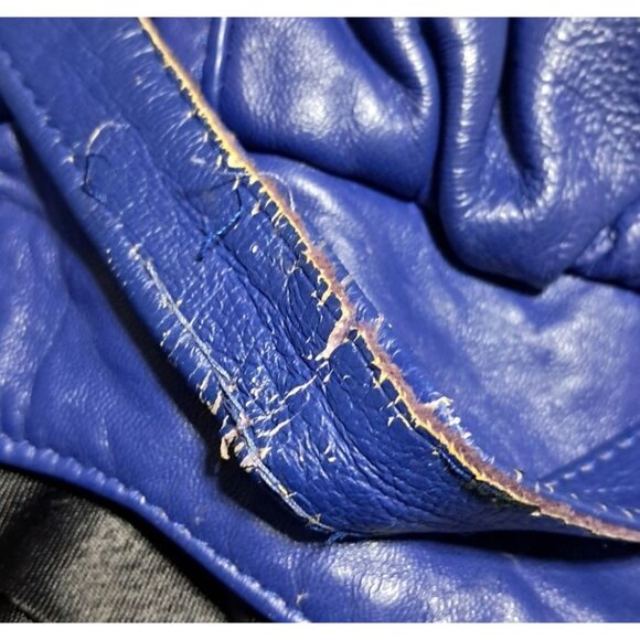 1995 Signed Geo Airbrushed Pegasus Fairy Leather Bomber Jacket Sz 10 Vintage - Picture 12 of 12